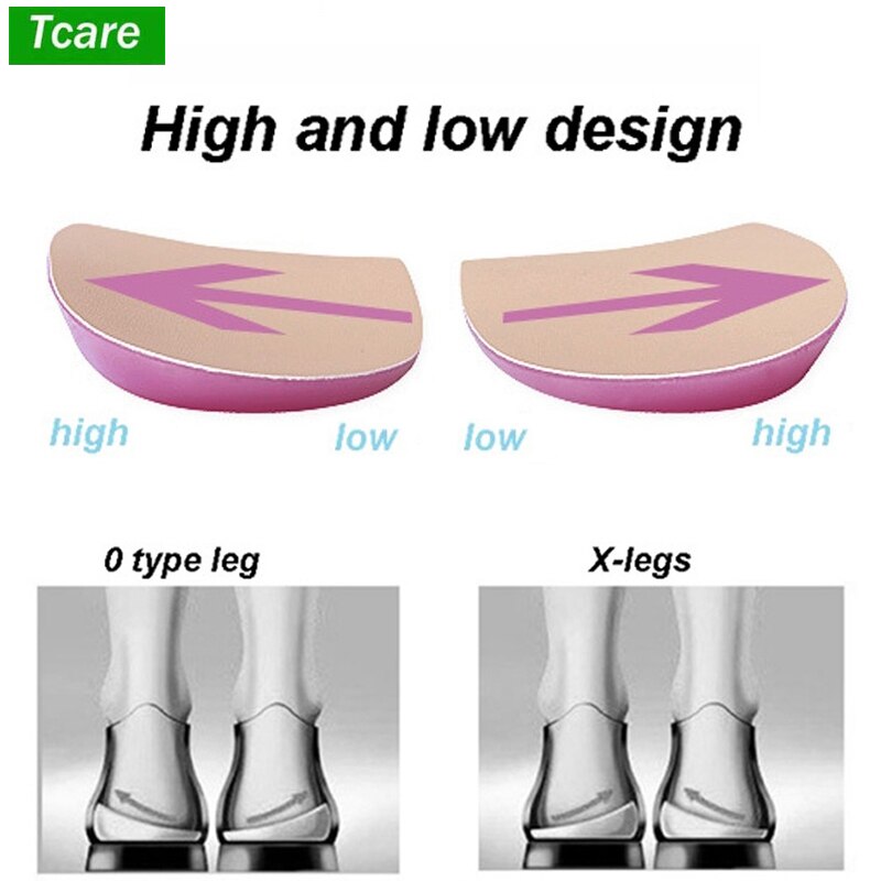 1 Paar Orthopedische Inlegzolen Shoe Inserts Mediale & Laterale Hak Wedge Lift Siliconen Pads Corrigerende O/X Type Been voor Vrouwen/Mannen