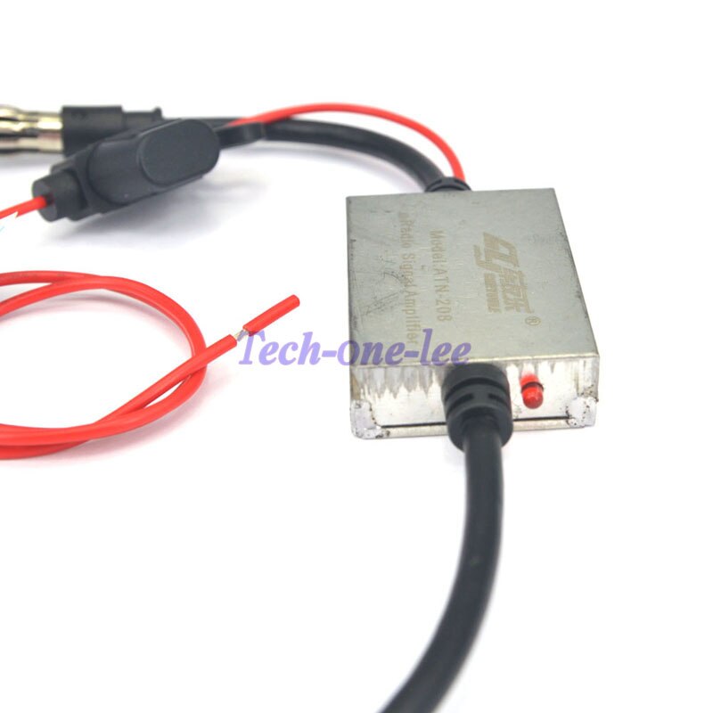 12 V-24 V con sistema de alimentación amplificador de señal FM 88-108 Mhz coche FM Radio antena Radio amplificador Booster