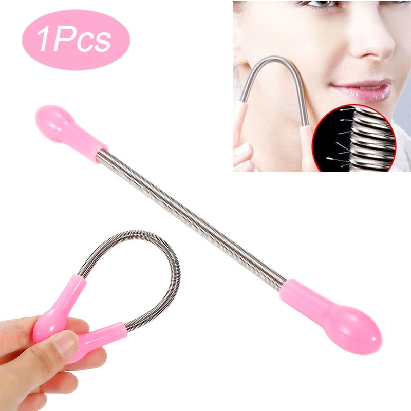 Depiladora Facial de acero inoxidable, 1/3/5 Uds., dispositivo de Limpieza del cabello corporal para la belleza de la cara, maquillaje, barra depiladora con curva