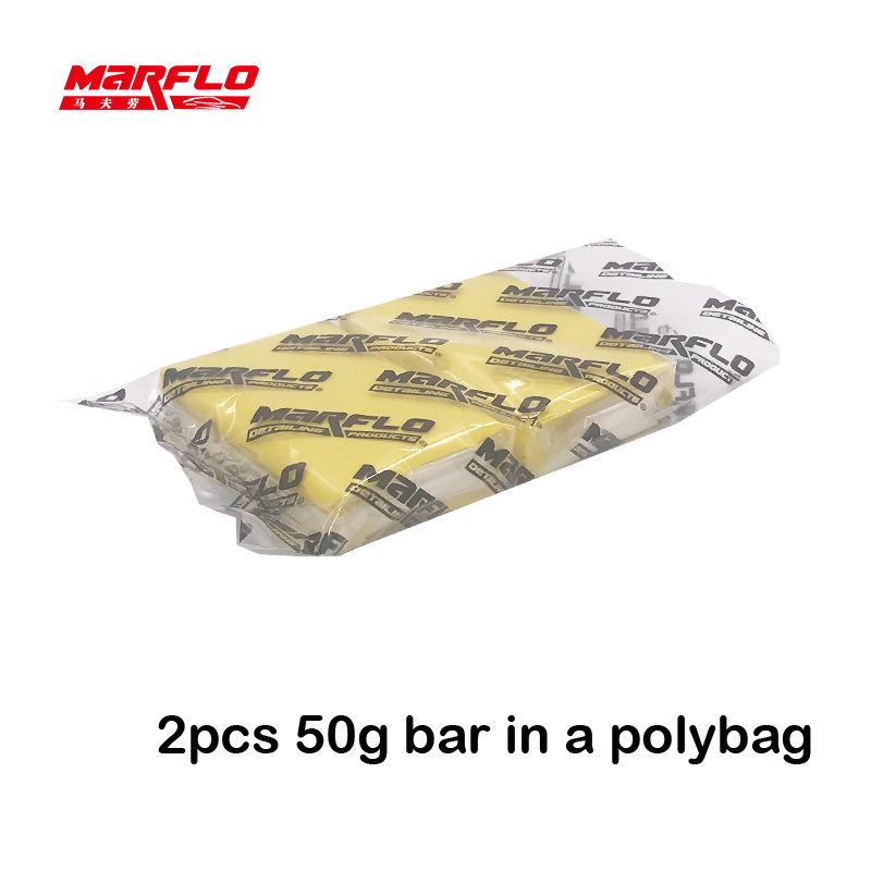 Marflo magic clay bar til bilvask 2 stk fin medium heavy grade clay bar til bilvask: 2 stk gul