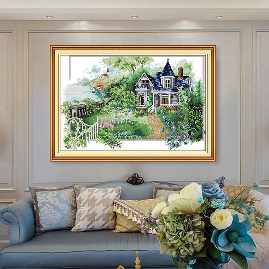 Dimensions Needlecrafts Counted Cross Stitch Kits Summer Villa Cross Stitch Set