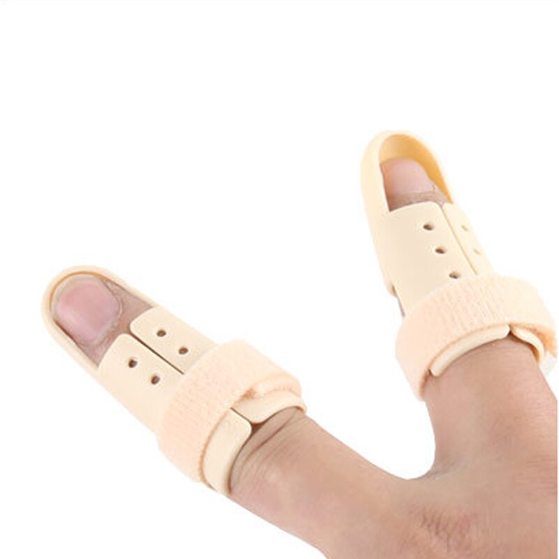 5pcs Plastic Vinger Gezamenlijke Spalk Brace Vinger Ondersteuning Protector Vingers Artritis Pijn Bescherming Verstelbare Tape Bandage