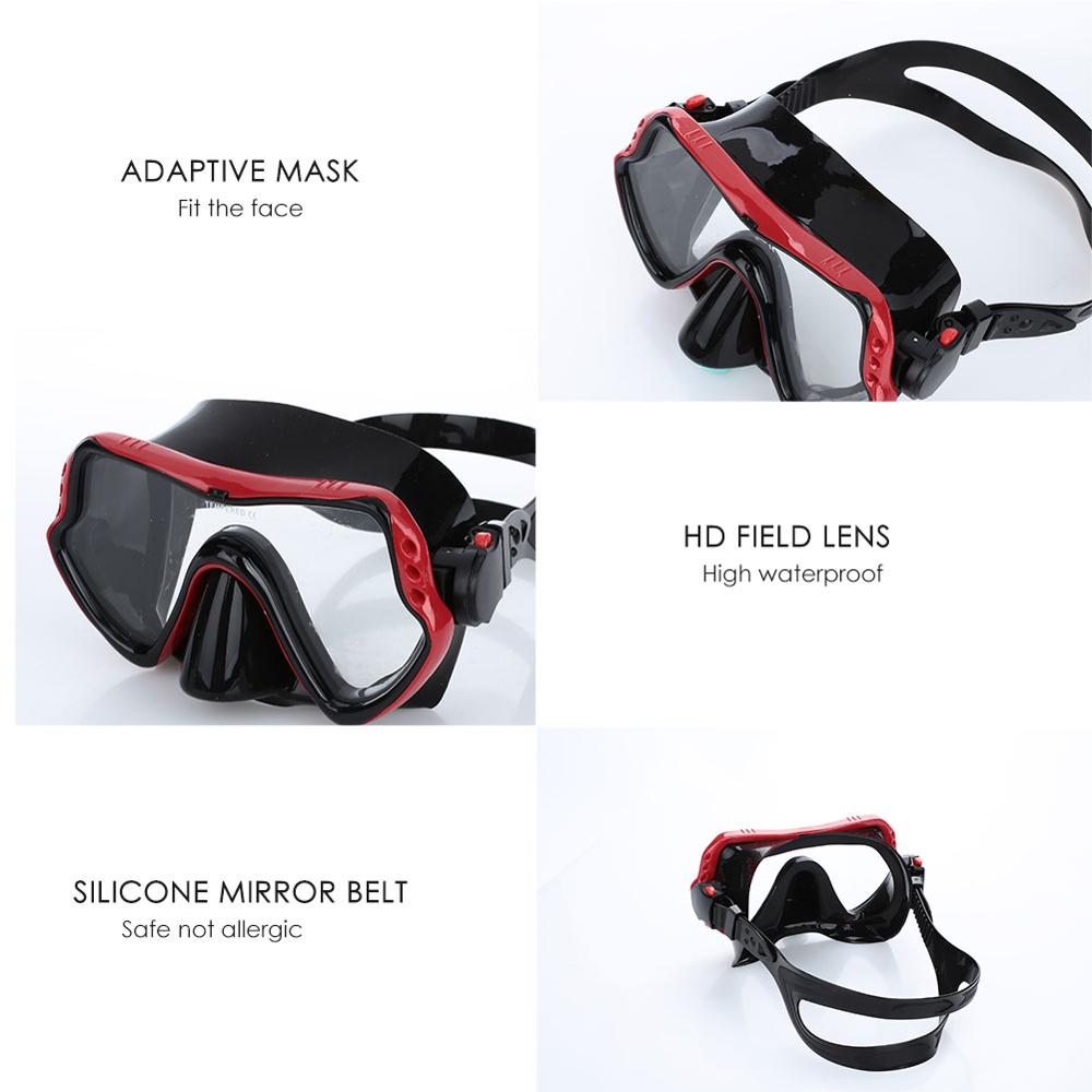 Professional Diving Mask & Snorkel Set - Anti-Fog Goggles - Easy Breath Tube - Swimming Gear