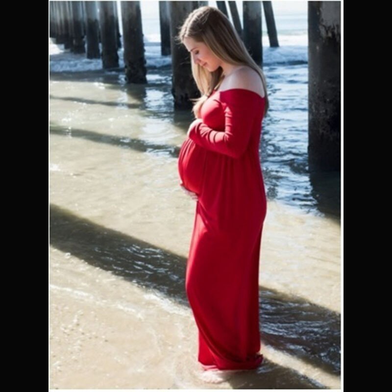 Fotografia vestido de mulher roupas de inverno grávida gravidez vestido de veludo vestidos mujer verano 2017 gestante vestido de maternidad