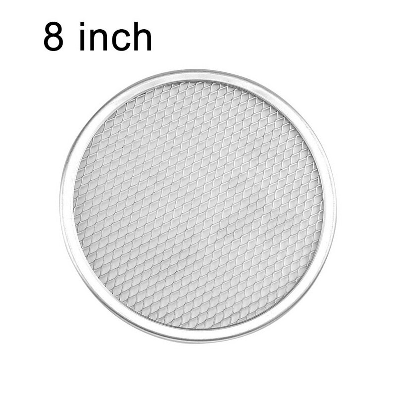 Non Stick Pizza Screen Pan Aluminum Pizza Mesh Multifunction Seamless Metal Net Baking Tray Kitchen Pizza Tools 6-17 Inch: 8 inch