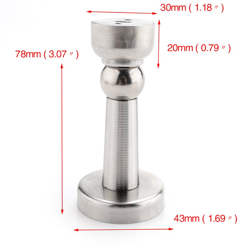 JD Thicknessed Stainless Steel Magnetic Sliver Door Stop Stopper Holder Catch Floor Fitting With Screw For Family Home Hardware