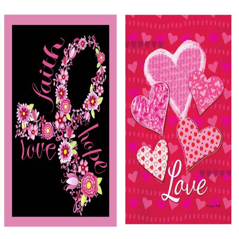 Happy Valentine's Day Garden Flag Sweet Hearts Flag Indoor Outdoor Home Decoration Banner Garden Living Room Flying Flag