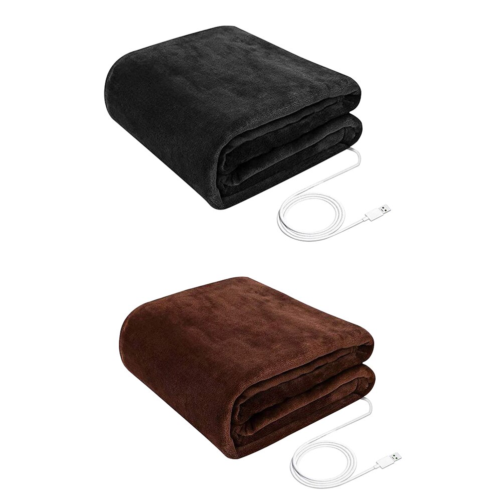5V USB Winter Electric Blankets Heated Shawl Wrap Detachable Heated Pad Throw Blanket for Home Office Sofa 45x80cm