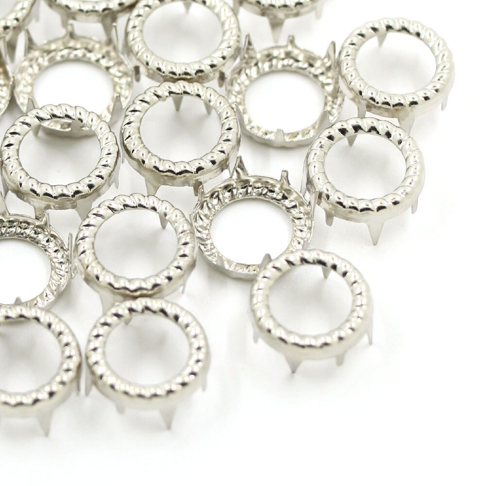 100Pcs 12mm Round Hollow Rivets Metal Sliver Claw ... – Grandado