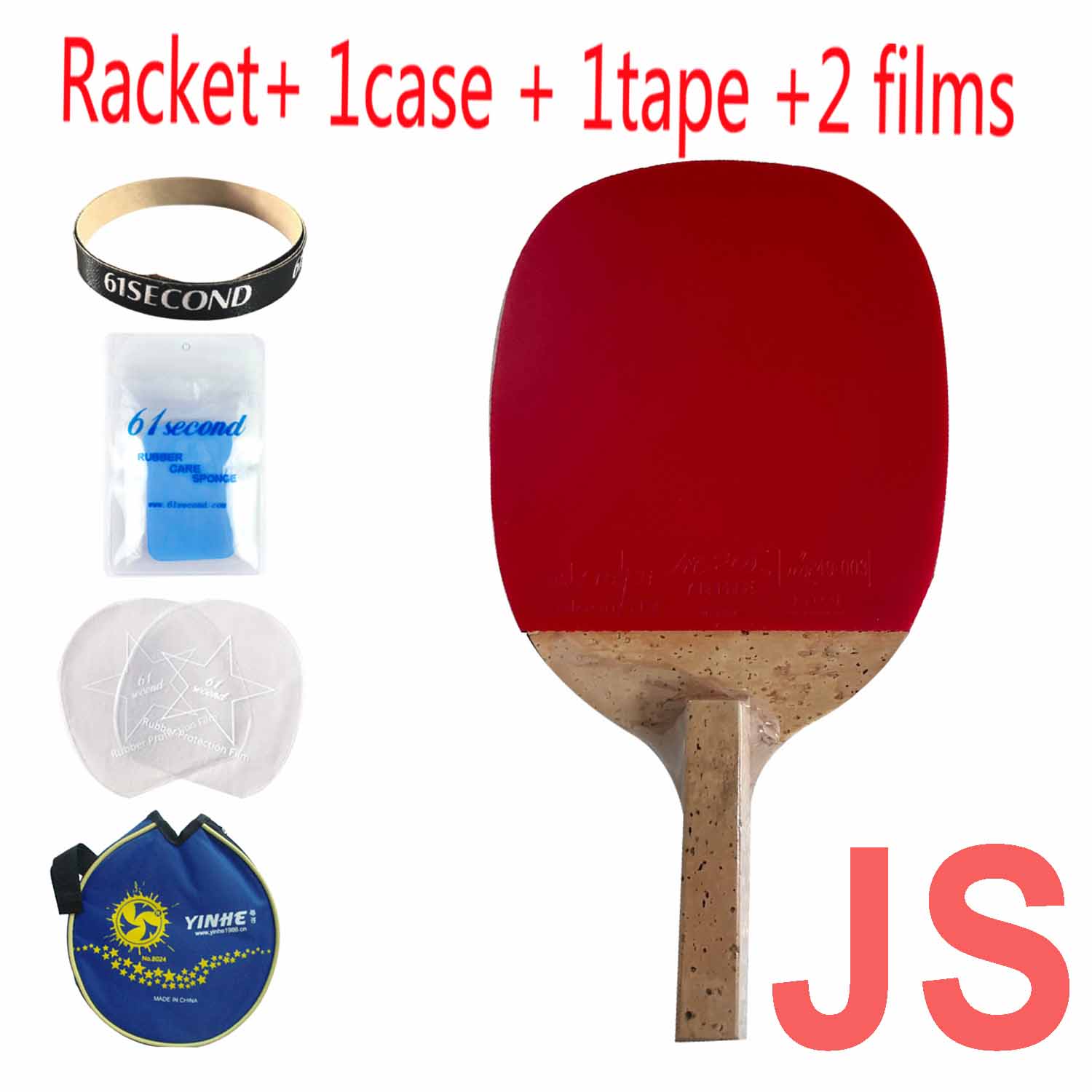 Pro Combo Racket yinhe J-1 Table Tennis blade with Yinhe Moon Max Tense Factory Tuned Pimples In PingPong Rubber: JS with YBM case