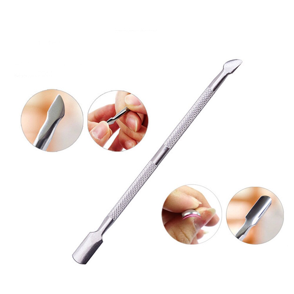 Nail Art 4 st Cuticle Schaar Double Ended Nail Pusher Romover Cuticle Manicure Pedicure Nail Cleaner Dode Huid Verwijderen Oct24