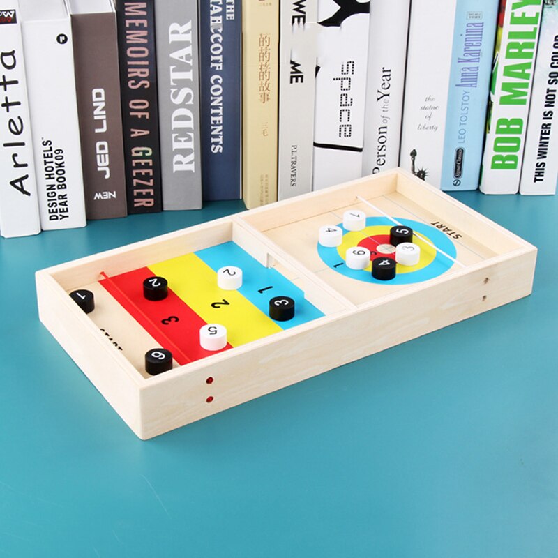 Desktop Game Mini Wooden Ice Hockey Table Games Fun Toy Kids Physical Coordination Traning NSV775