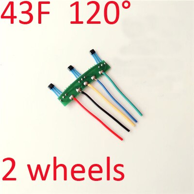2 pces brushless dc motor hall sensor,3144/41f/43f/413 hall elemets com placa e cabo para 2-rodas/3-wheels veículos elétricos: 43F 120 2wheel