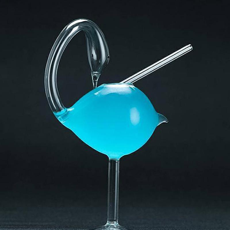 178ML Cocktail Glass Champagne Glass Cup Swan Shaped Cocktail Glass Wine Glass Bar Pub Martini Glasses