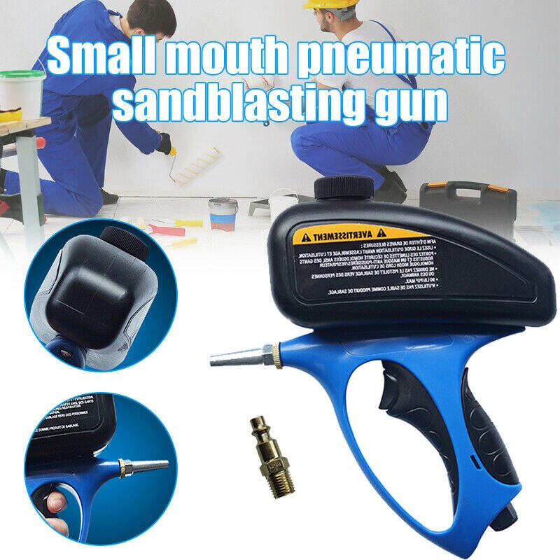 Anti-rust Sandblaster Handheld Pneumatic Sand Blasting Machine Glass Tombstone Sprayer Sandblasting Machine with Small Nozzle