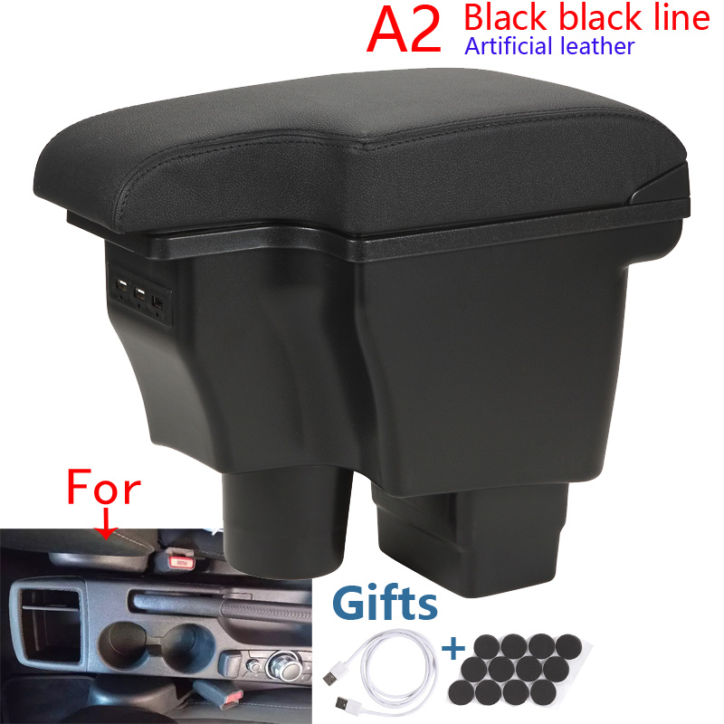 Reposabrazos para MAZDA CX-3, reequipamiento para Mazda 2 Skyactiv versión cx3, caja de almacenamiento para reposabrazos de coche, accesorios para coche, detalles interiores USB: Blanco