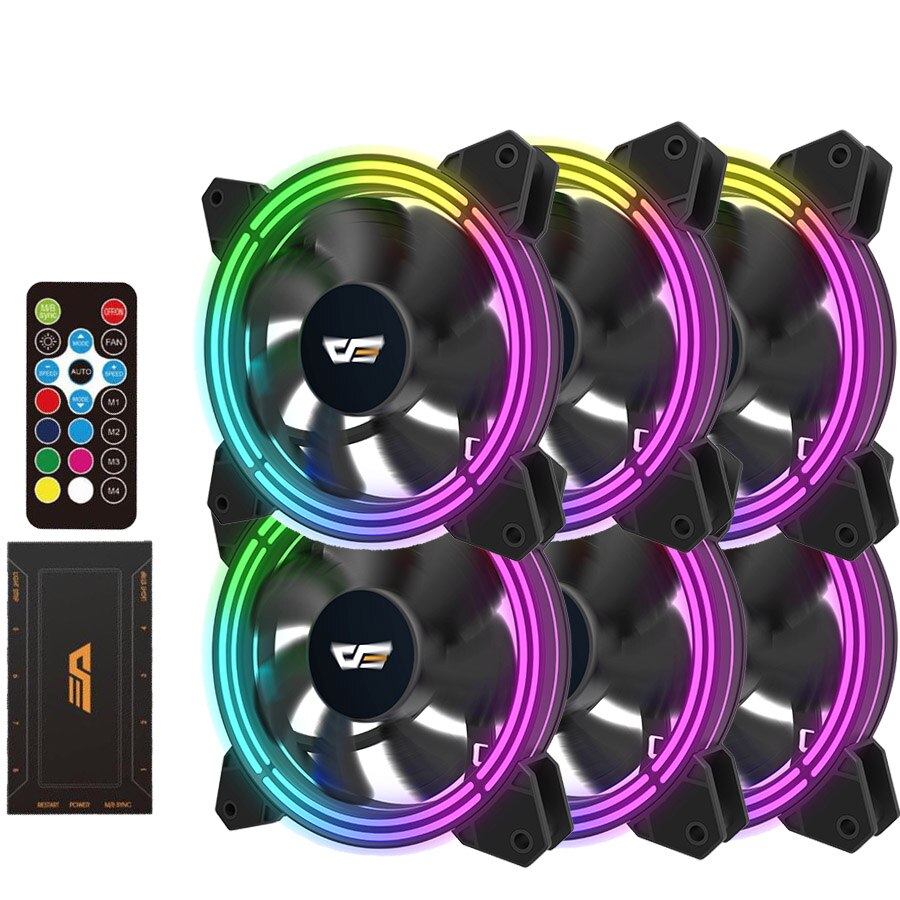 Aigo Computer Case Cooling Rgb Fan 120 Mm Stille Ir Remote Kleurrijke Fan CF11 Asus Aura Sync Cooler Cooling Passen led Pc Case Fan