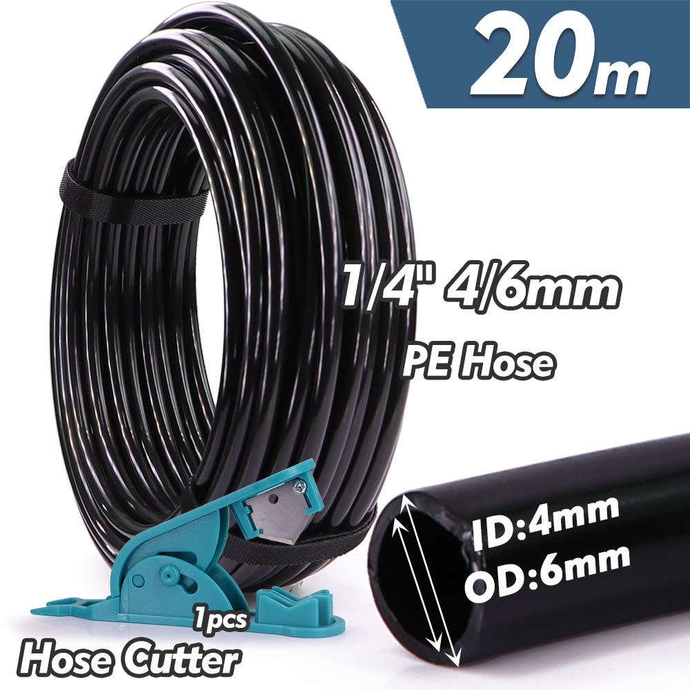 1/2" Garden Bubbler Irrigation Watering System 360° Adjustable Sprinkler 15 to 6mm Quick Connect Micro Drippers Sprayer PE Hose: green