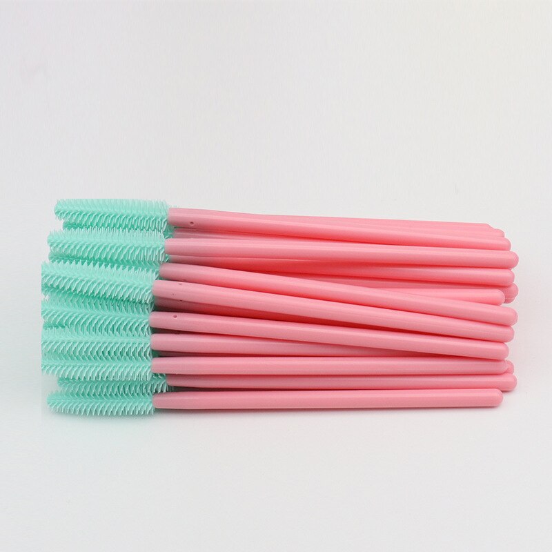 50 pcs Disposable Silicone Eyelash Brush Mascara Wands Eye Lashes Comb Extension Tool Beauty women Makeup Tool