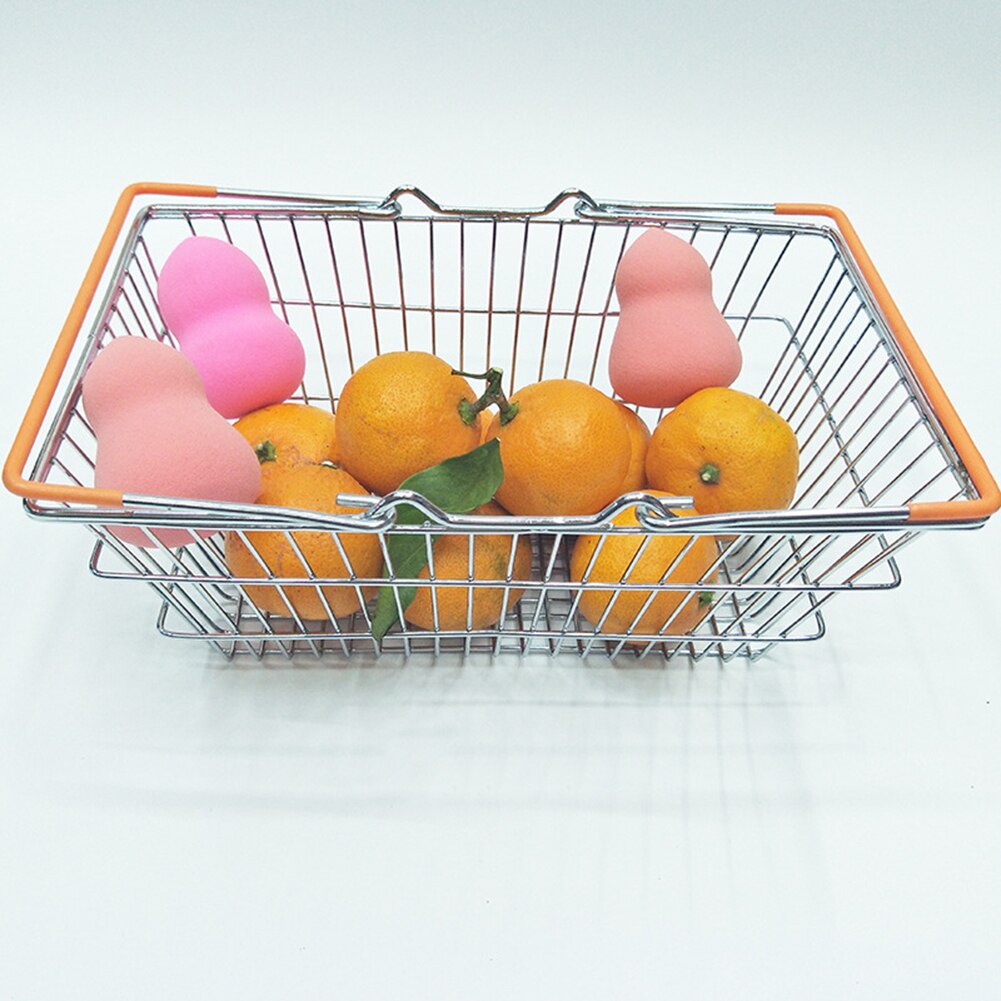 Children Miniature Metal Supermarket Shopping Basket Pretend Role Play Toy for Kitchen Fruit Vegetable Grocery Storage