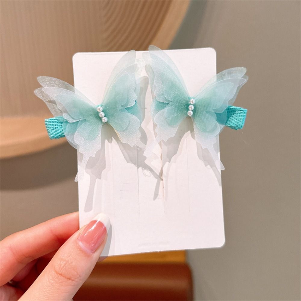 Horquilla de para niña, tocado de joyería, , tocado para mujer, accesorios para el cabello con forma de mariposa para el sudor: YELLOW