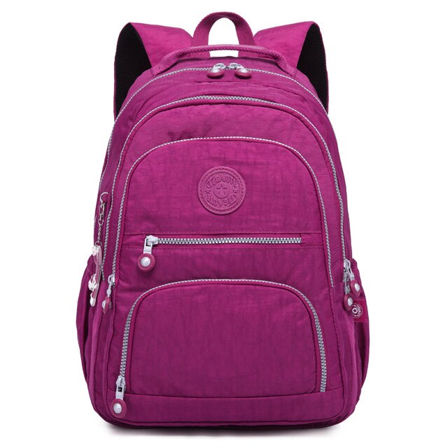 Casual Backpack Children School Bag For Teenage Girl Mochila Feminina Waterproof School Backpack Large Capacity Women Backpacks: Lavender