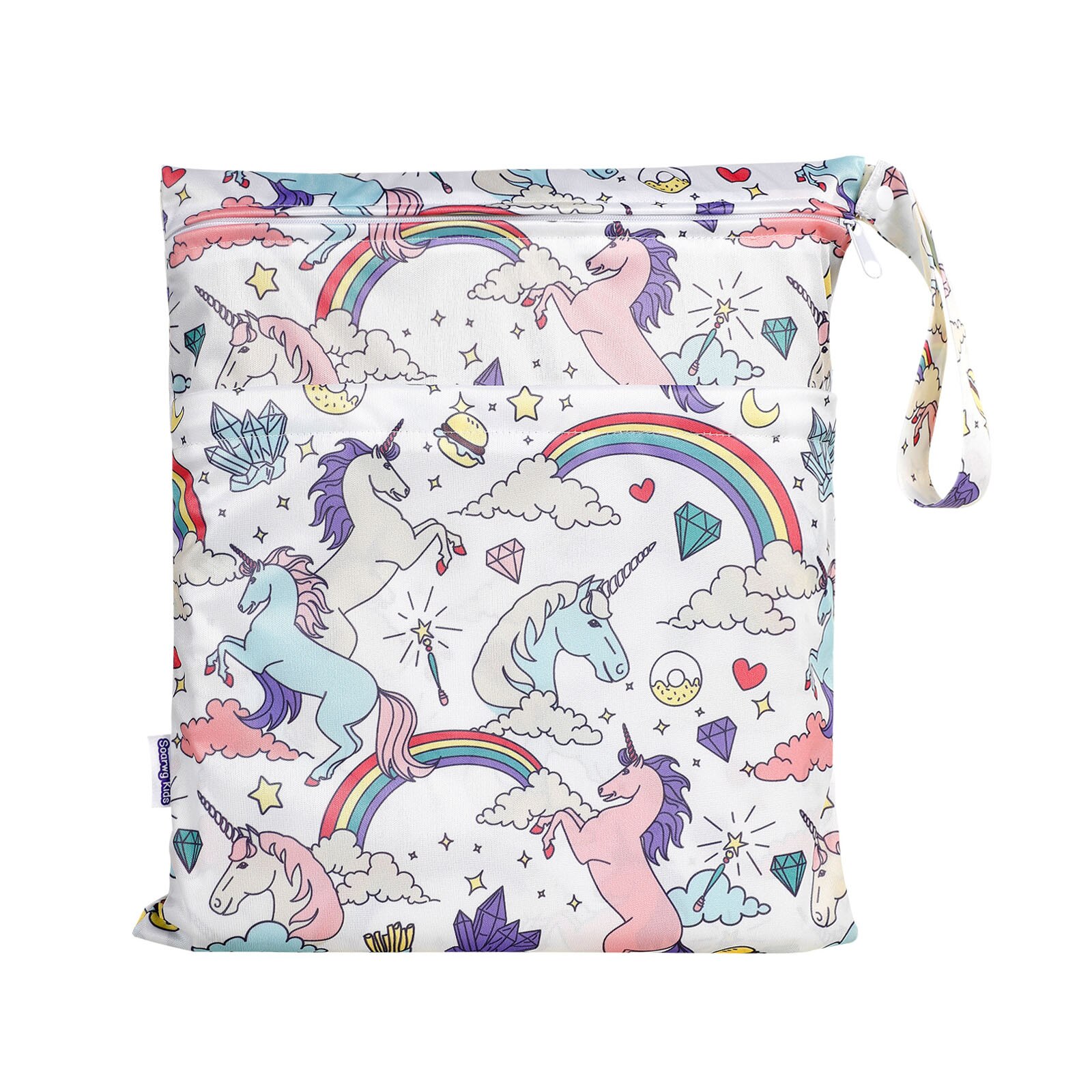 Wiederverwendbare nass trocken Tasche Mit Zwei Für Baby Windeln Windeln Wasserdicht Nass Tuch Tasche Windel Tasche 36cm x 30cm