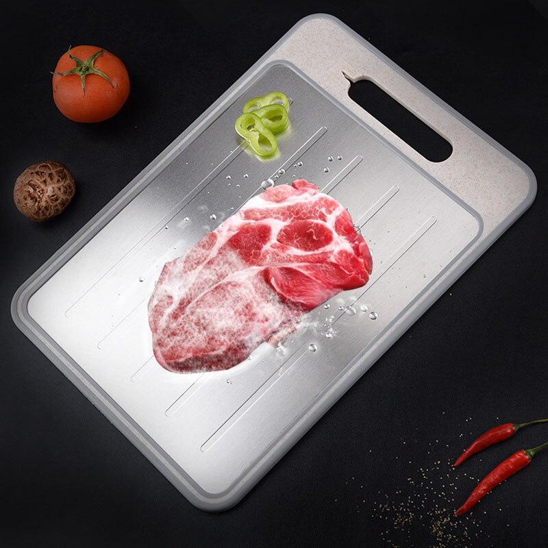 Double-sided Thawing Board Kitchen Multi-purpose Double-sided Cutting Board Sharpening Knife And Mud Rapid Thawing Cutting Board