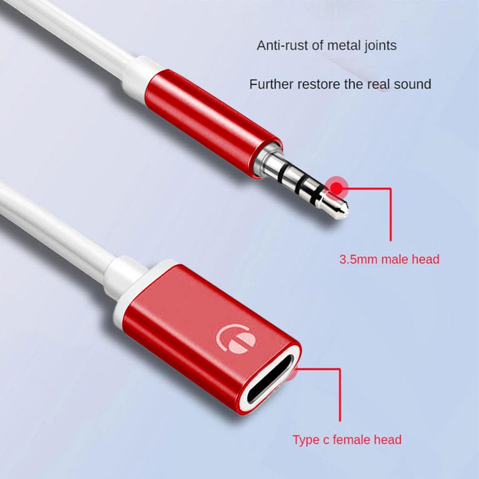 USB C Zu Aux Audio- Dongle Kabel 3,5mm Jack Konverter Typ-C Konverter Kopfhörer Adapter Kopfhörer Audio- Adapter kabel 3,5mm Stecker