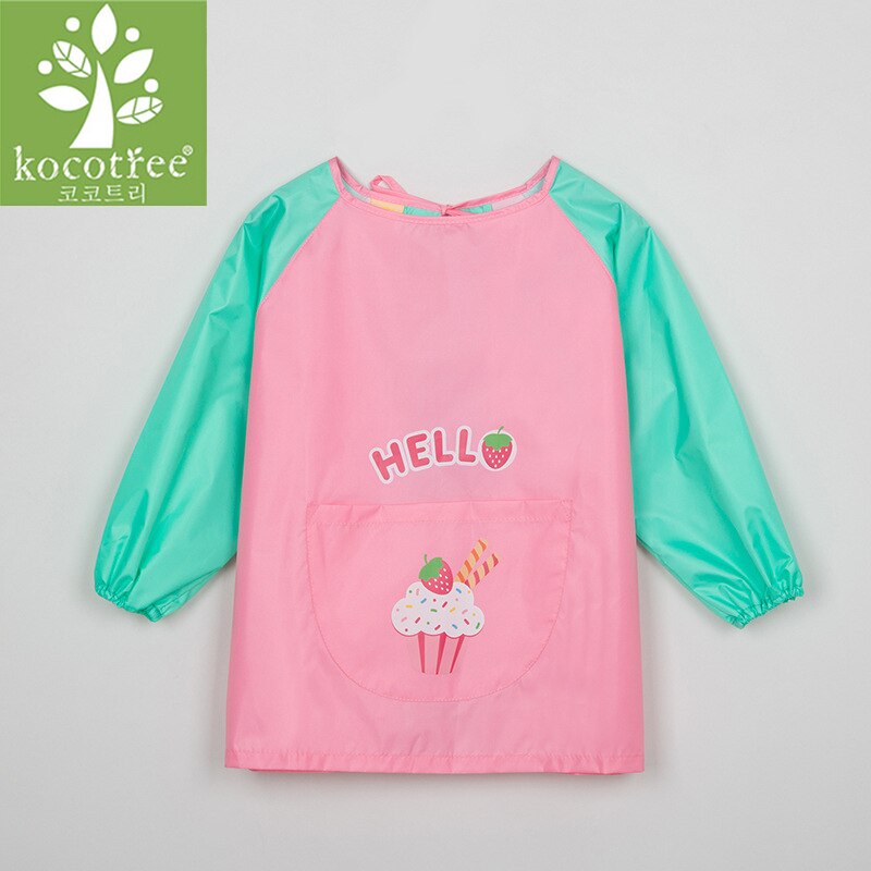 Kocotree baby slabbetjes cartoon waterdichte lange mouwen kinderschort speeksel handdoeken baby polyester boerendoek voor kinderen voeden