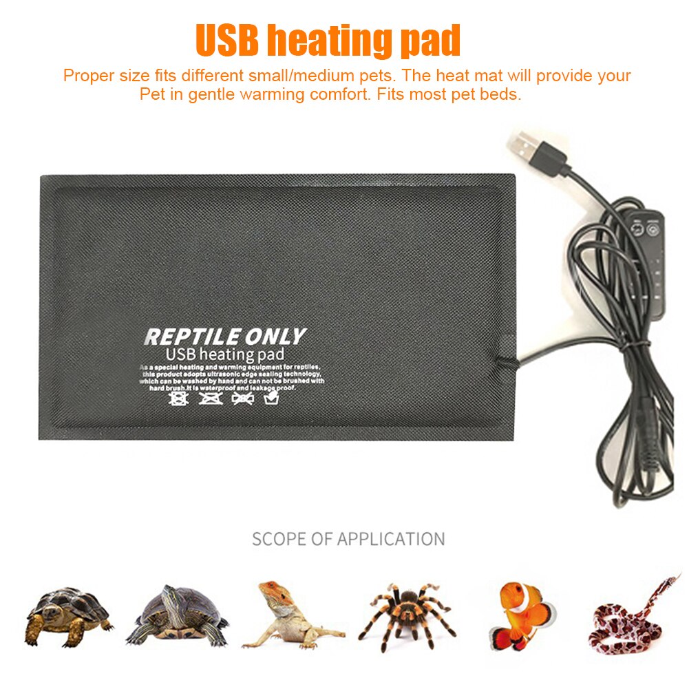 Pet Warmer Safety Electric Cloth Heater USB Heating Pad Thermal Portable 5v 2A Lizard Insulation Washable Foldable Bed Winter