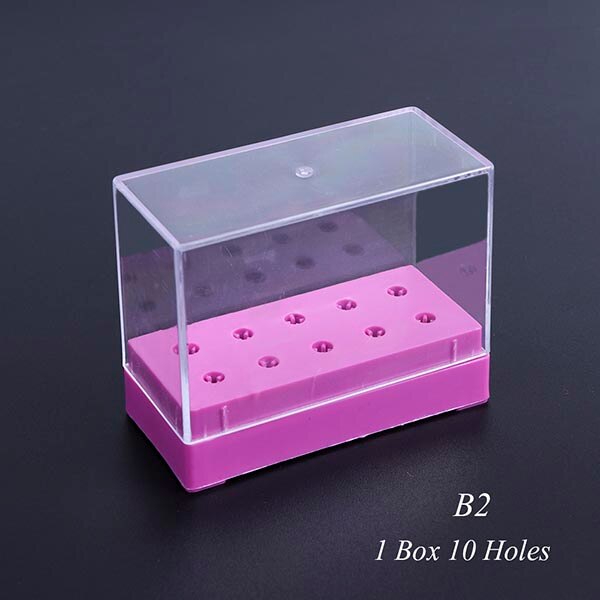 Caixa de armazenamento para manicure, estojo organizador acrílico para lixa e contêiner, caixa de armazenamento para lixa de unha CHA35-1: B2