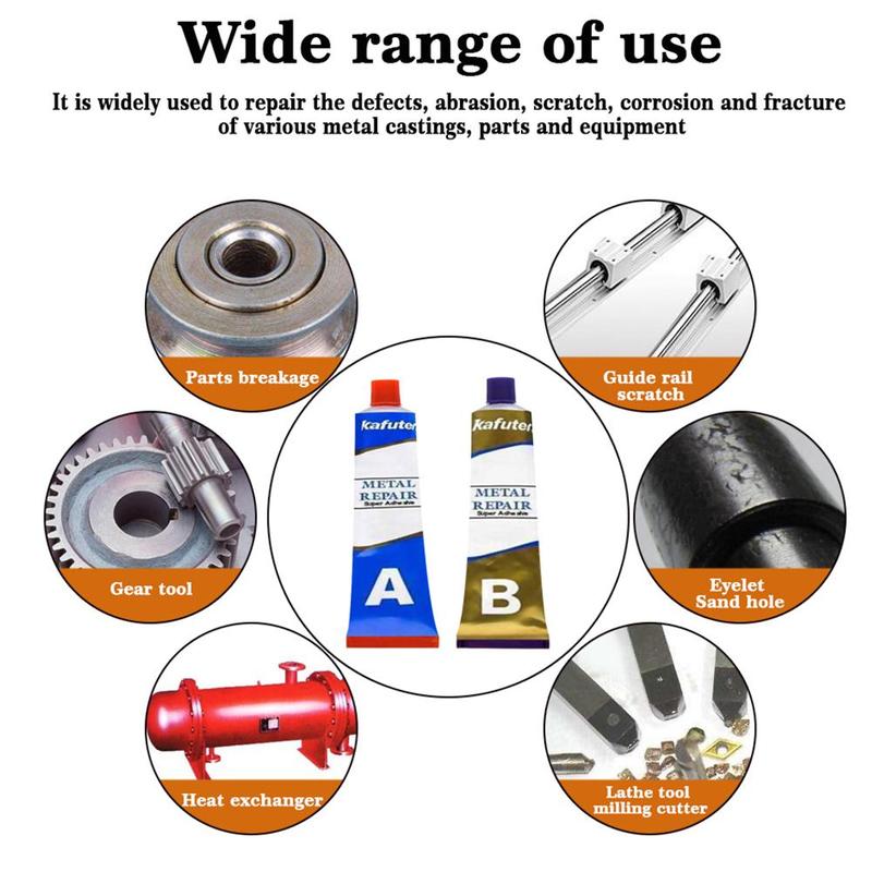 50g Heat Resistance Cold Weld Metal Repair Paste Double pipe casting agent A&B Adhesive Gel Strong Adhesive Gel Industrial