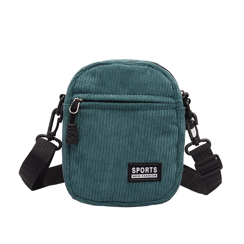 Vrouwen Canvas Tas Mode Mini Mobiele Telefoon Tas Met Rits Koreaanse Crossbody Tas Voor Vrouwelijke Dames Schoudertas Bolsa Feminina: Green