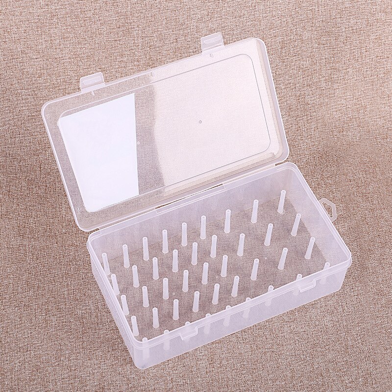 Empty Sewing Threads Storage Box Yarn Spools Bobbins Container Case with 42 Trays Pole Large Capacity Sew Organizer Holder