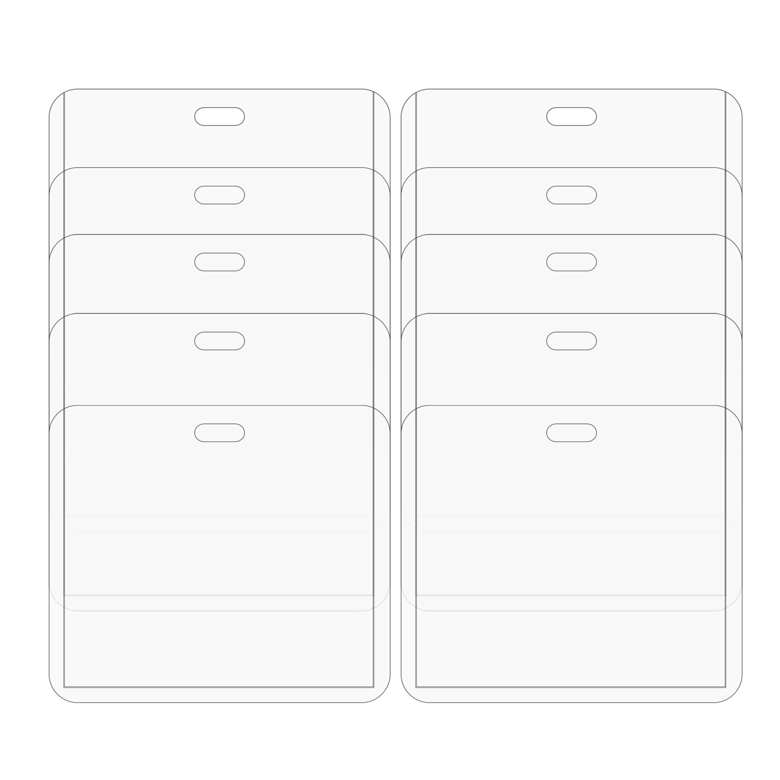 Funda para tarjeta de identificación, Protector de Pvc impermeable, carcasa para tarjetas de identificación, transparente: 10pcs