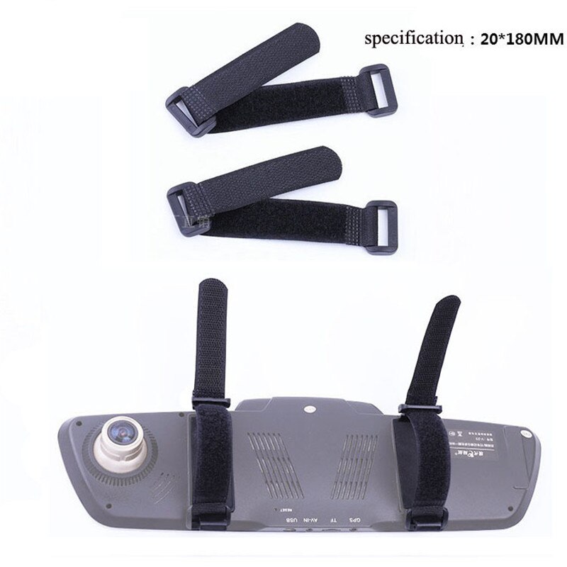 Rearview mirror DVR Velcro fixing strap, durable and not easy to break, suitable for rearview mirror driving recorder strap 2pcs