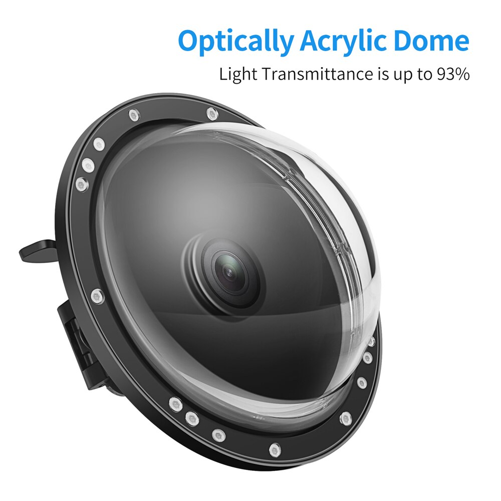 Couvercle de boîtier de plongée étanche à double Port dôme avec gâchette pour accessoires d'objectif de caméra d'action DJI Osmo