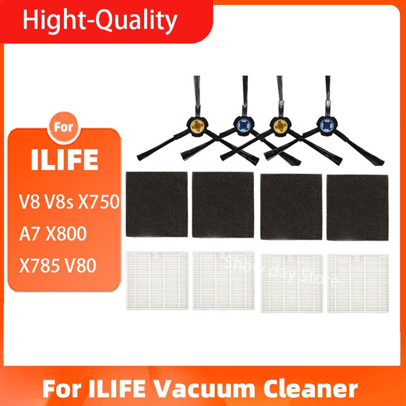 Robot Stofzuiger HEPA Filter Spons filters voor ilife V8 V8s X750 A7 X800 X785 V80 Robotic Stofzuiger Onderdelen accessoires