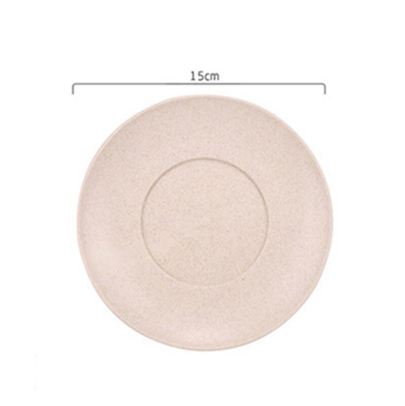 Children Plate Baby Feeding Dishes Environmental Wheat Straw Dinnerware Solid Color Outdoor Kids Snack Fruit Tableware MBG0537