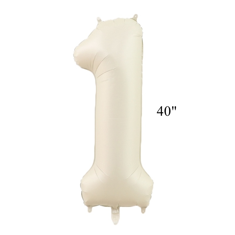 Globo con número de café Vintage de 40 pulgadas, juego de globos de caramelo Beige Retro para 30 40 50, suministros de decoración para de feliz cumpleaños, 1 ud.: Borgoña