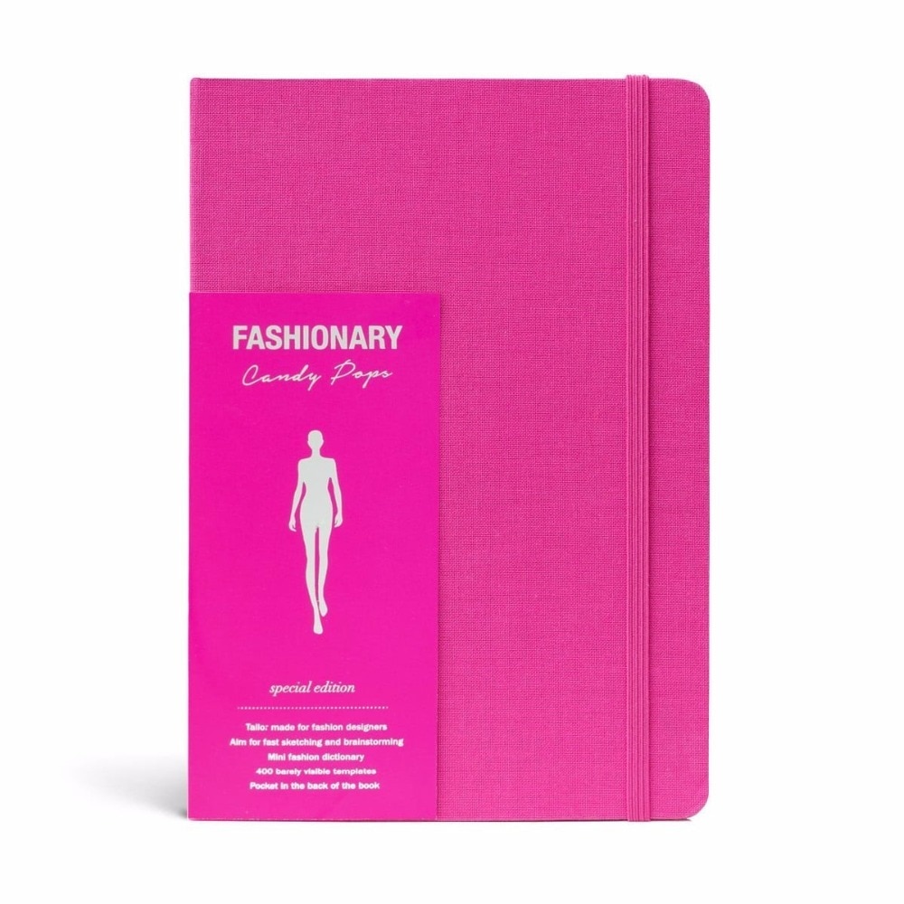 A5 Womens Schetsboek Cherry Notebook Met 130 Pages Mode Figuur Sjablonen En Mode Woordenboek Snoep Kleur