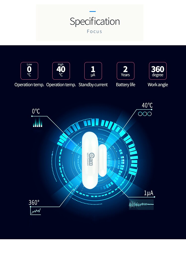 Capteur de porte fenêtre z-wave | Verrouillage magnétique, capteur de porte, Compatible avec les Z wave série 300 500
