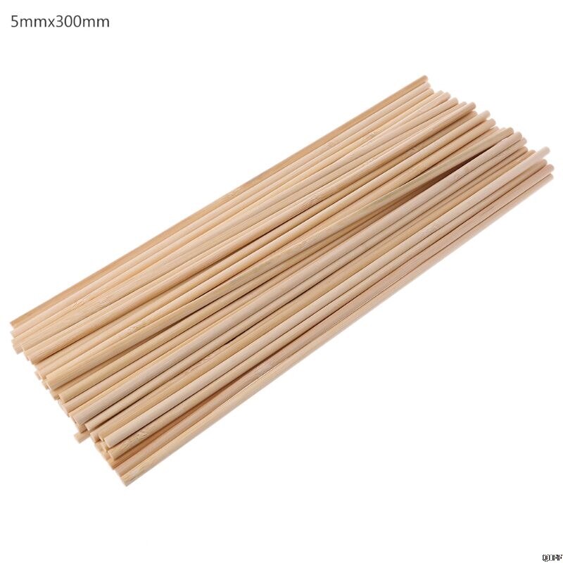 50 Wooden Plant Grow Support Bamboo Plant Sticks Garden Canes Plants Flower Support Stick Cane: 5mm