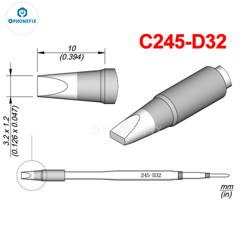 Phonefix C245 C470 Multi Type Solder Iron Tips for JBC i2C Aixun Aifen Soldering Station T245 T470 Welding Handle Welding Tips: Dutch Blue
