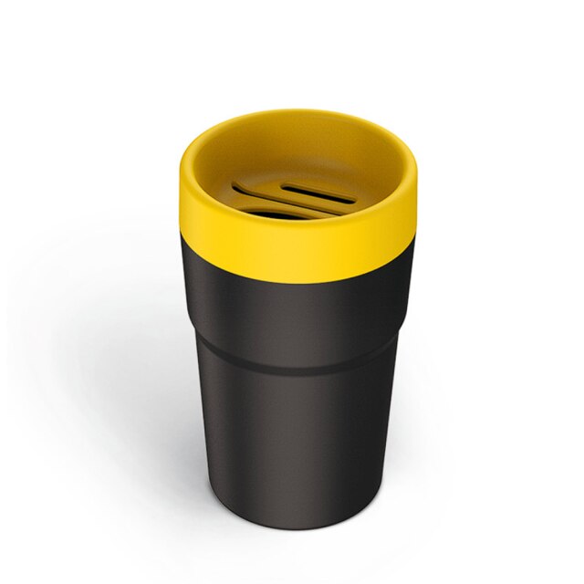 Car Trash Organzier Bucket Storage Bucket Tissues Box Coin Collector Card Slot Garbage Can Holder Trash Bin Garbage Bag: 1 Pcs Yellow