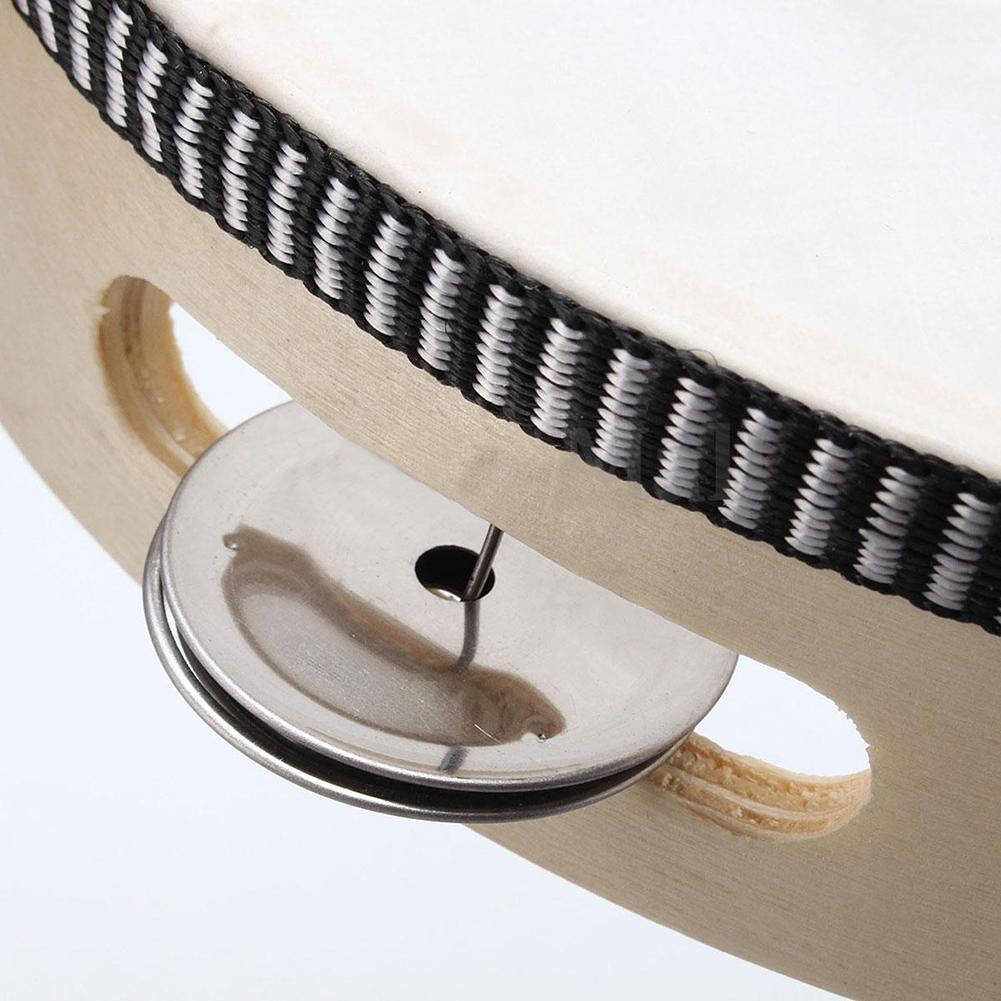 1pc tamburyn 10 cali Faux Skórzany głowa bęben tamburyn impreza muzyczny instrument perkusyjny