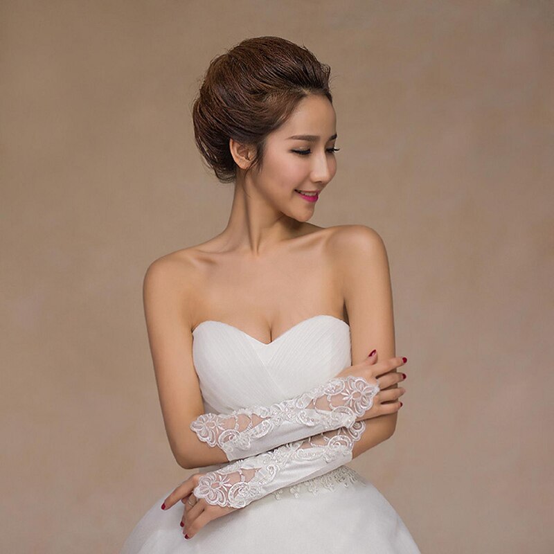 Hochzeit braut handschuhe weiß/verrotten fingerlose spitze handschuhe brautjungfer handschuhe hochzeit zubehör frauen kleid zubehör handschuhe