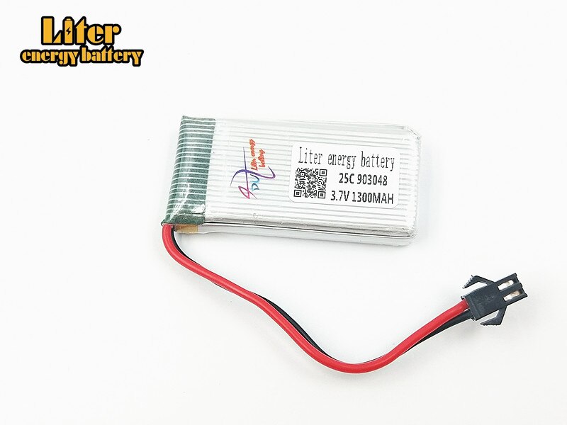 3.7 V 1300 mAH Lipo Batterij Voor Afstandsbediening Helikopter batterijen 3.7 V 1300 mah lipo batterij SM plug Li -po batterij 903048 25c