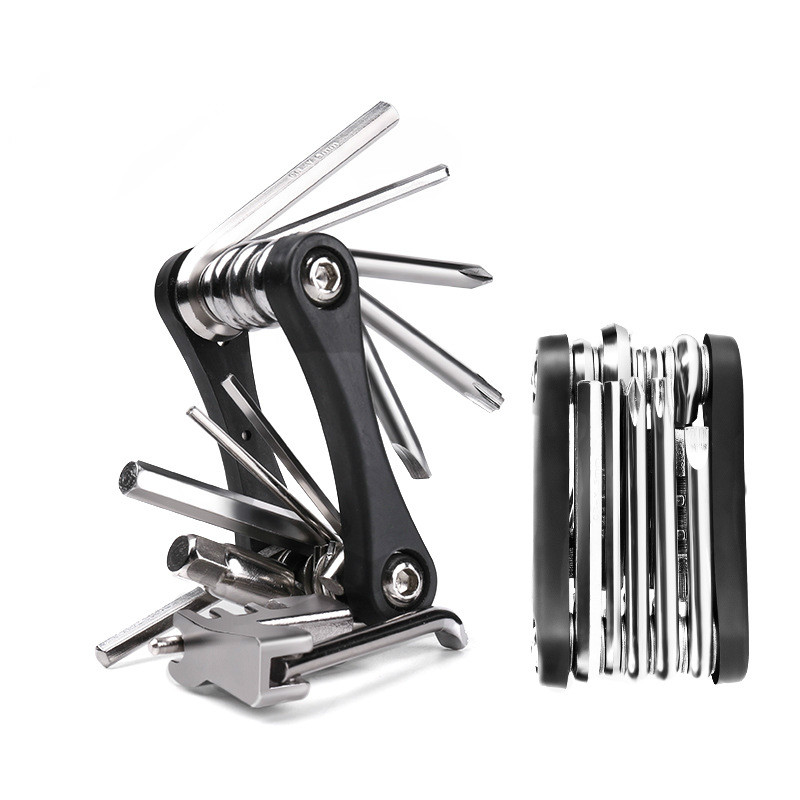 Bicycle multifunction tool kits multitool tire Repair Tool Set with screwdriver Chain Rivet Extractor for MTB Road Bike: Default Title
